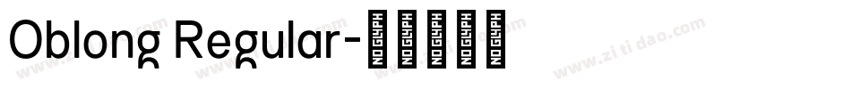 Oblong Regular字体转换